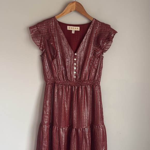 NEW Anthropologie DOLAN Collection Sawyer Silk Midi Dress XS - Picture 5 of 13